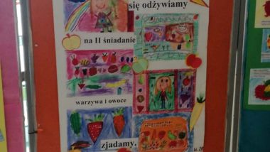 Plakat o zdrowym drugim śniadaniu - Szkoła Podstawowa Nr 103 w Warszawie