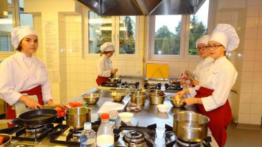 Pracownie dydaktyczne: Kuchnia w ZSP Małopolskiej Szkole Gościnności w Myślenicach